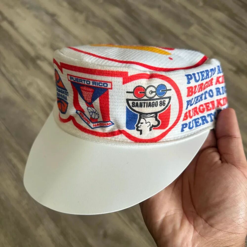 Vintage 1986 FIBA World Championship Puerto Rico Burger King Promo Hat RARE